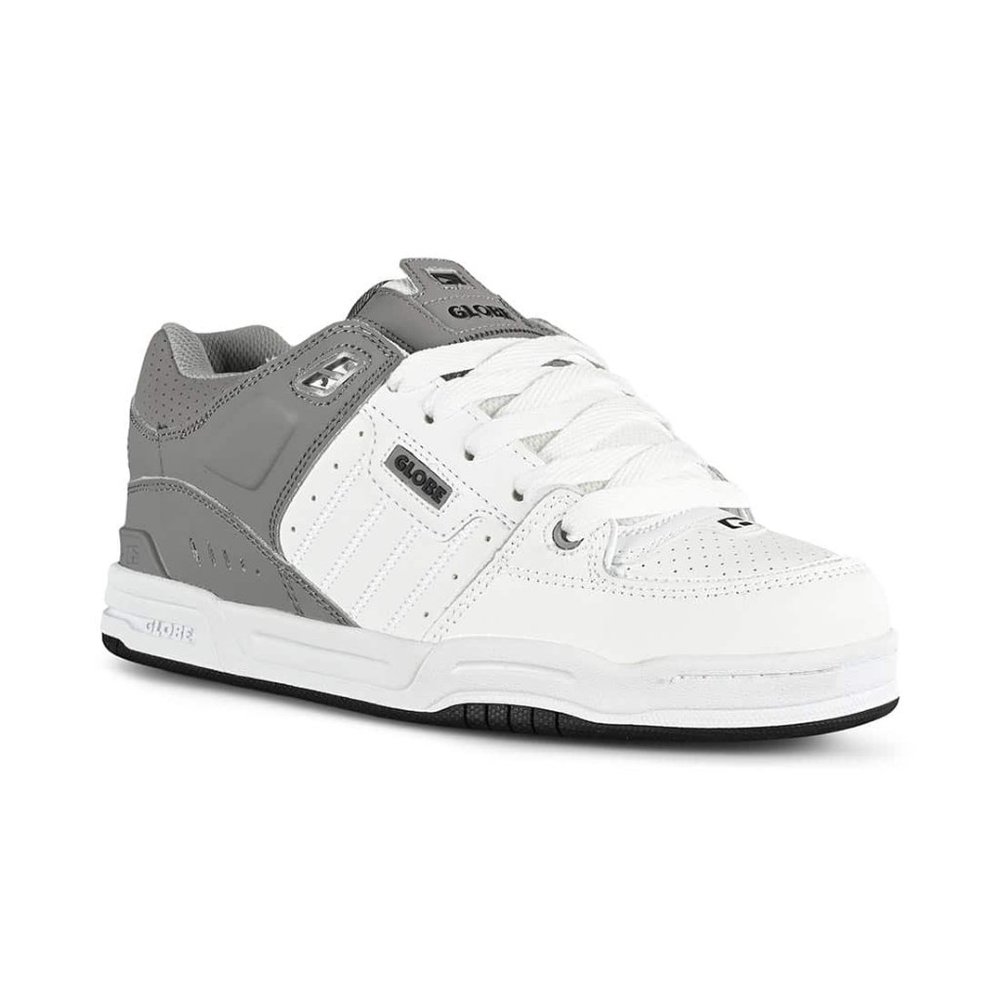 Globe Fusion Skateboard Shoes Gray/White Leather Size 11